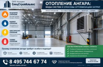 Отопление ангара: виды систем