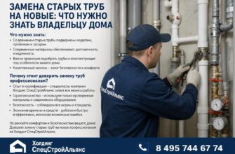 Замена старых труб на новые