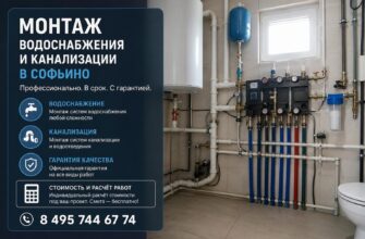 Стоимость монтажа водоснабжения и канализации в Софьино