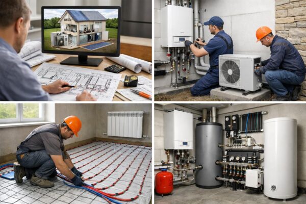 Комбинированное отопление дома под ключ