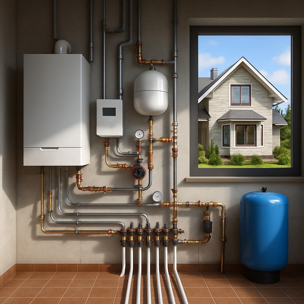 Отопление коттеджного дома