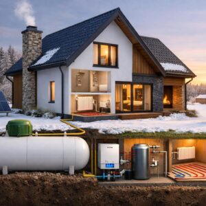 Комбинированное отопление дома от газгольдера