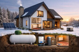 Комбинированное отопление дома от газгольдера