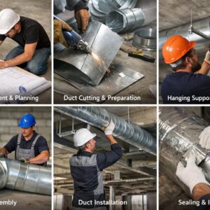 Основные этапы монтажа вентиляционных воздуховодов