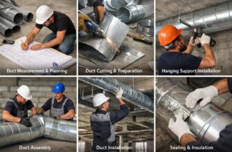 Основные этапы монтажа вентиляционных воздуховодов