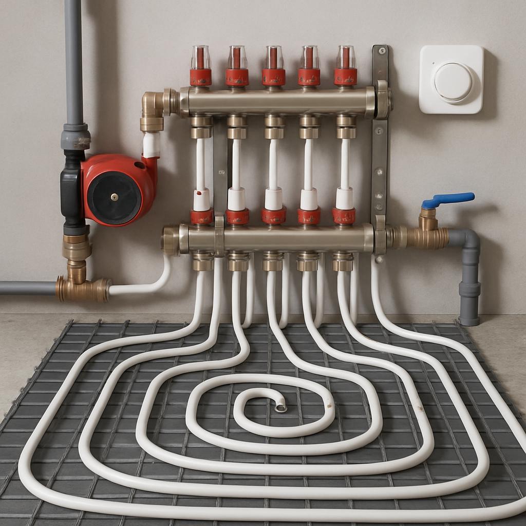 Основные компоненты системы водяного теплого пола