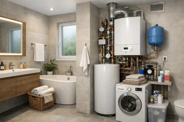 Котельная в ванной комнате частного дома