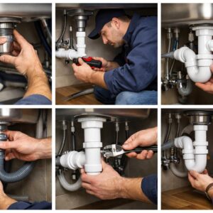 Монтаж труб к кухонной мойке в частном доме