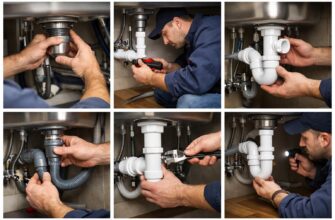 Монтаж труб к кухонной мойке в частном доме