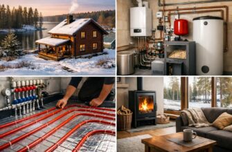 Отопление частного дома в СНТ «Озеро Долгое»