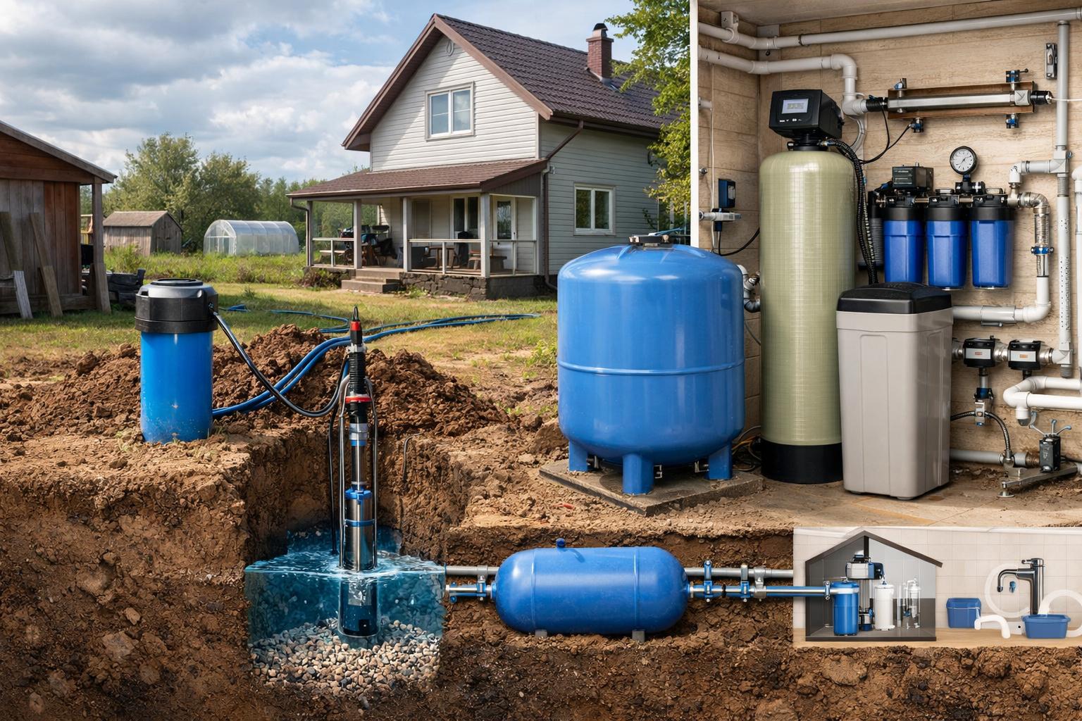 Комплексное индивидуальное водоснабжение под ключ в Ямкино — доверяйте «Инженерным коммуникациям»