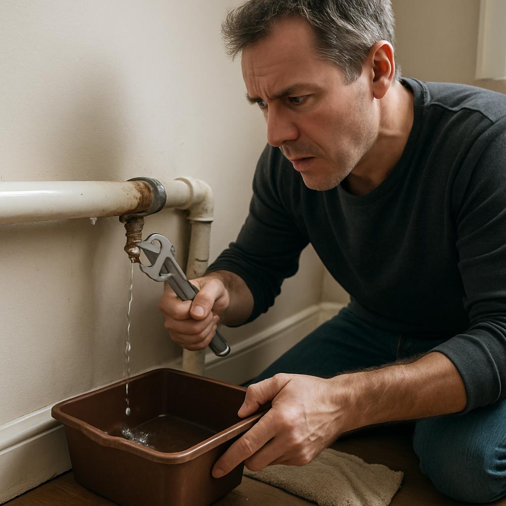 Труба отопления течет