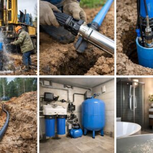 Водоснабжение коттеджа из скважины