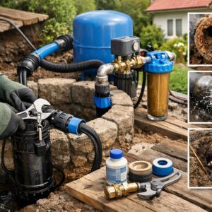 Уход за водопроводными трубами частного дома от колодца