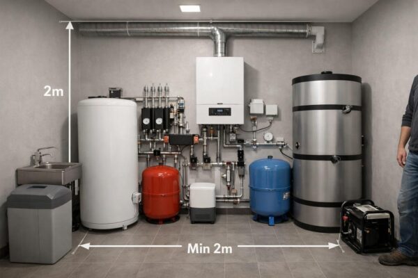 Какой должен быть размер бойлерной в частном доме