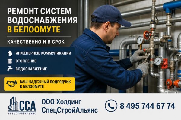 Ремонт систем водоснабжения в Белоомуте