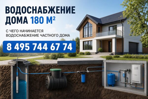 Водоснабжение дома 180 м²