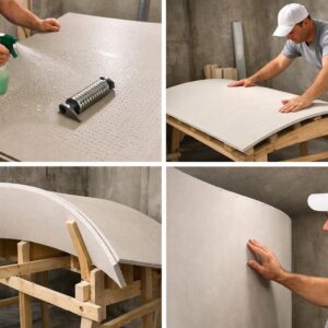 Как согнуть гипсокартон без трещин