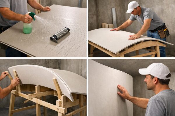 Как согнуть гипсокартон без трещин