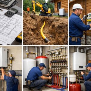 Монтаж газового отопления в загородном доме