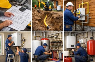 Монтаж газового отопления в загородном доме