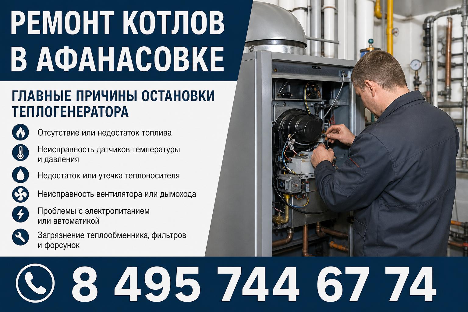 Главные причины остановки теплогенератора Главные причины остановки теплогенератора