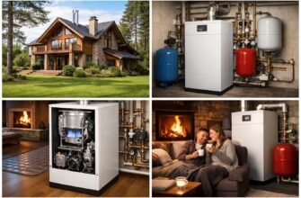 Отопление коттеджа напольным газовым котлом