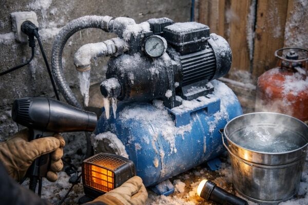 Насосная станция замерзла: что делать