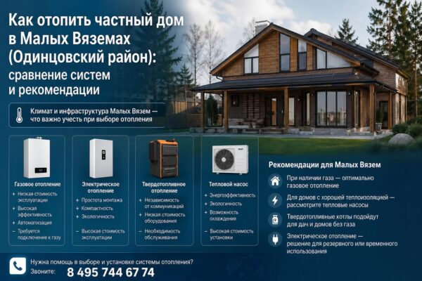 Отопление частного дома ► Одинцовский р-н, деревня Малые Вяземы