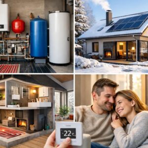 Комбинированное водяное отопление дома