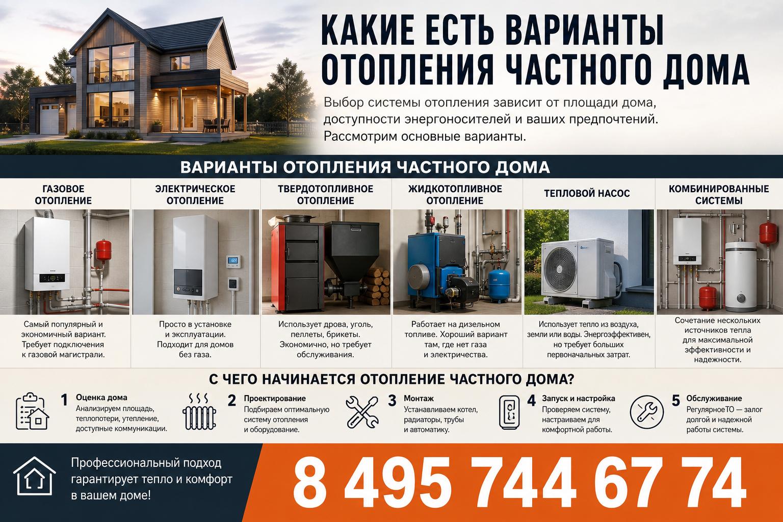 С чего вообще начинается отопление частного дома