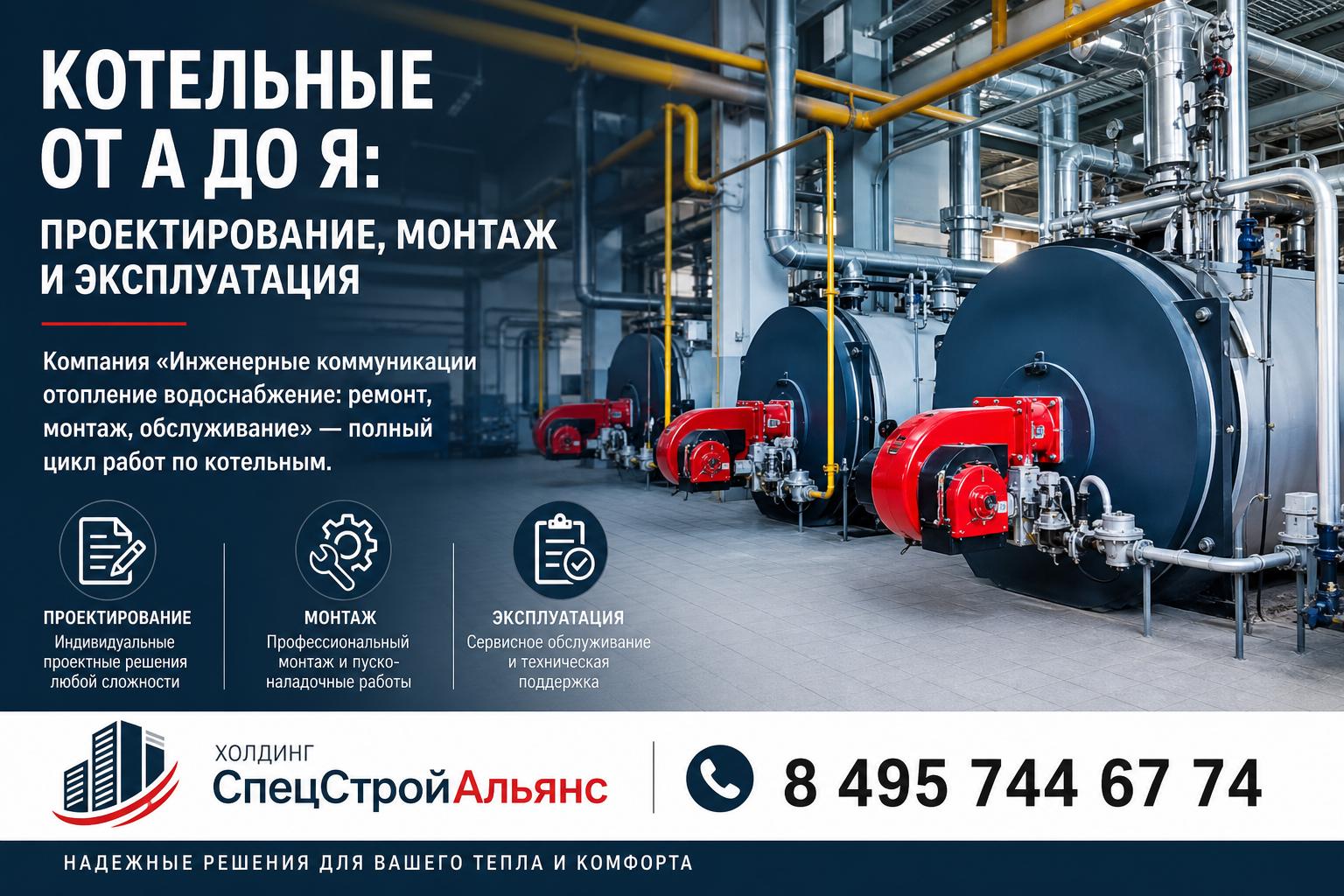 Компания «Инженерные коммуникации отопление водоснабжение: ремонт, монтаж, обслуживание» — полный цикл работ по котельным