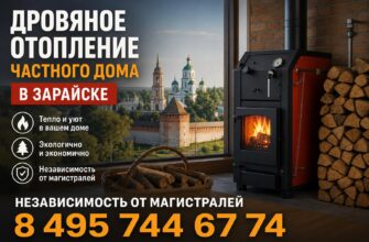 Дровяное отопление частного дома в Зарайске