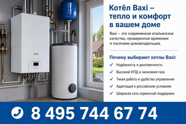 Котельная частного дома с котлом Baxi
