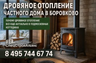 Надежное дровяное отопление частного дома в Боровково
