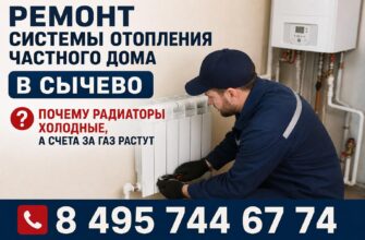 Ремонт системы отопления частного дома в Сычево