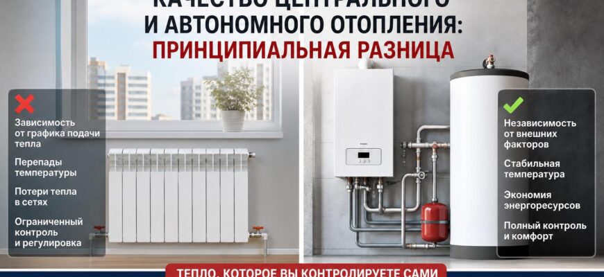 Автономное или центральное отопление в частном доме