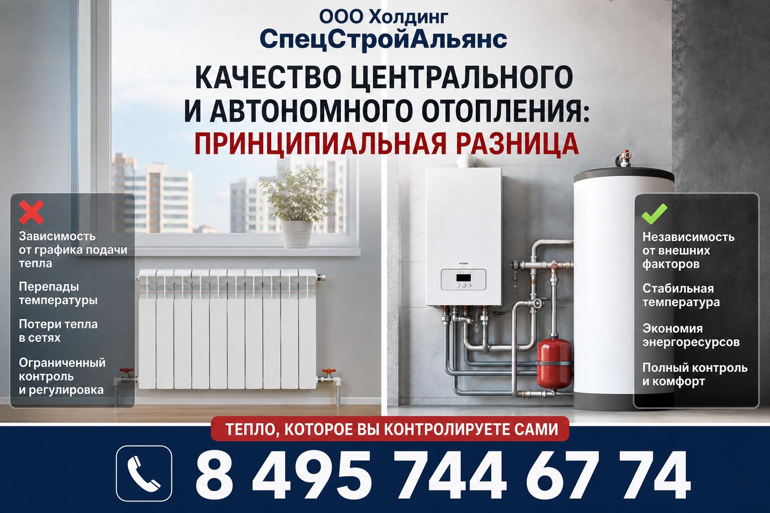 Качество центрального и автономного отопления: принципиальная разница Качество центрального и автономного отопления: принципиальная разница