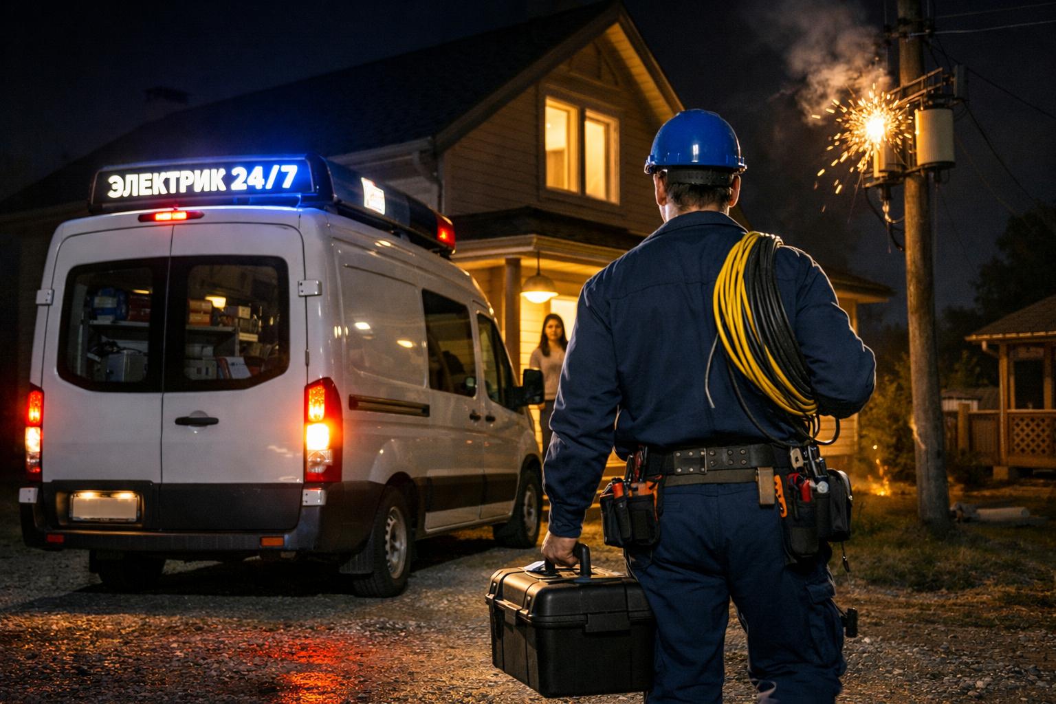 Срочный вызов электрика на частный дом 24/7 — ООО Холдинг СпецСтройАльянс всегда на связи