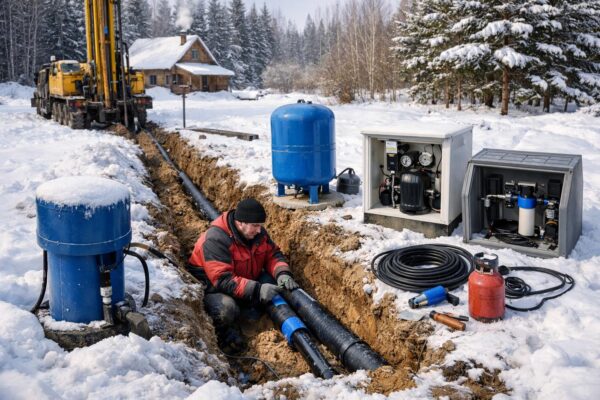 Зимний монтаж автономного водоснабжения