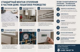 Стандартный монтаж отопления в частном доме