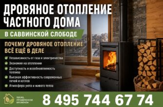 Дровяное отопление частного дома в Саввинской Слободе