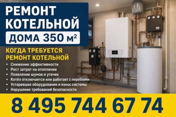 Ремонт котельной дома 350 м²