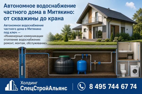 Автономное водоснабжение частного дома в Митякино