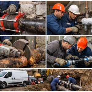 Ремонт трубопроводов механическими способами