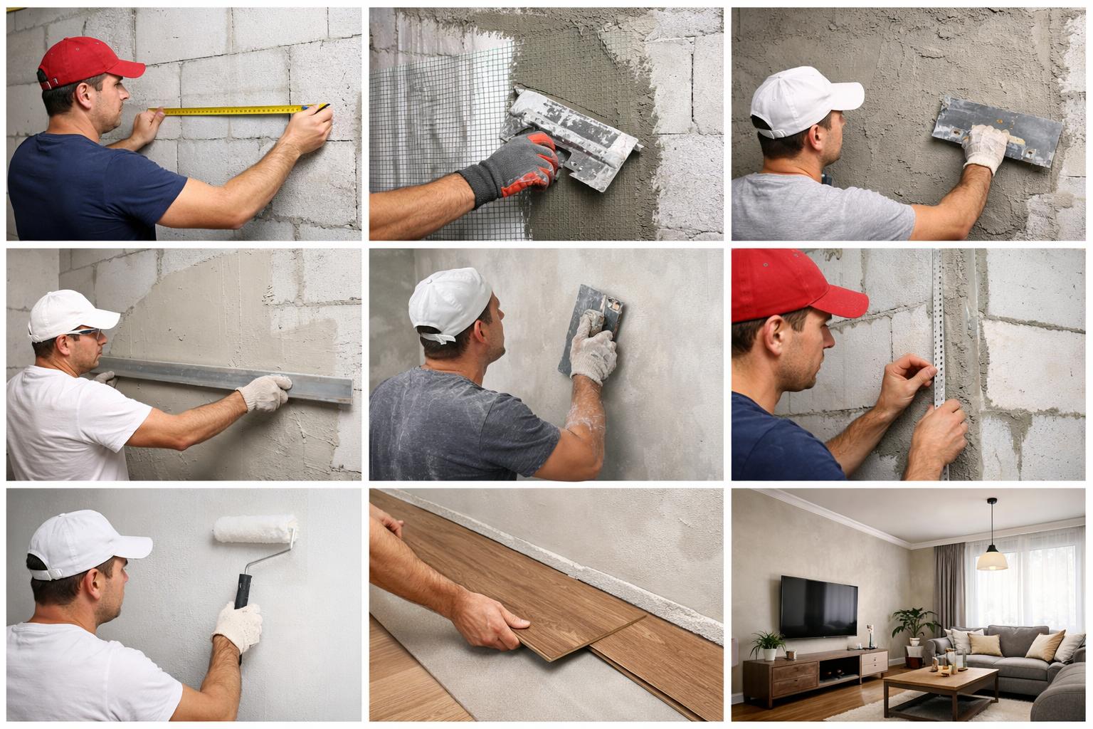 Внутренняя отделка стен из пеноблока в квартире: пошаговое руководство от замера до сдачи