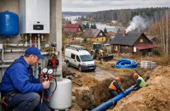 Услуги отопления водоснабжения Россия Московская область Ленинский район деревня Коробово Вишневая