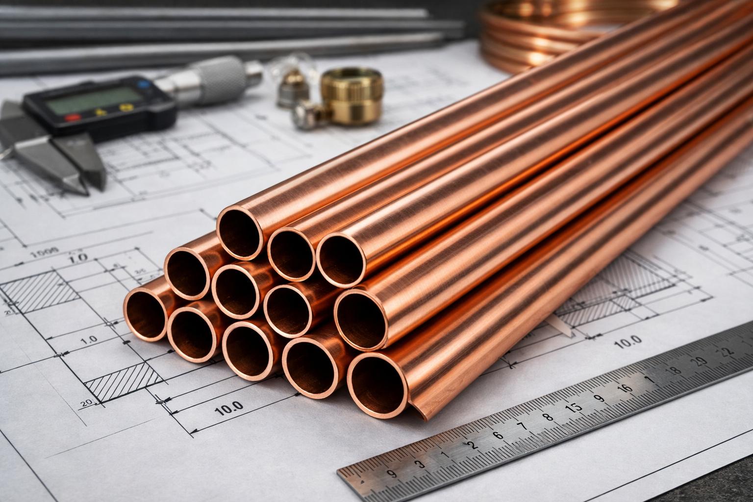 Технические характеристики: Труба медная неотожженная 10х1 - штанга 5м — размеры, допуски и стандарты