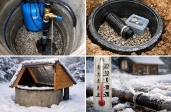 Водоснабжение от колодца: устройство зимнего слива