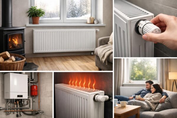 Автономное отопление стальными радиаторами частного дома